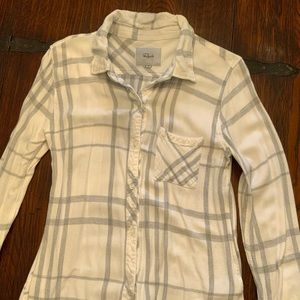 Rails Gray Striped Flannel Shirt